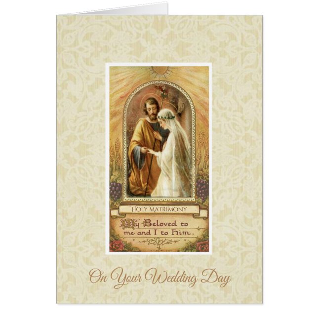 Catholic  Wedding Blessed Virgin Mary Joseph (Front)