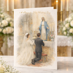 Catholic Wedding Day Prayer Our Lady of Grace Card