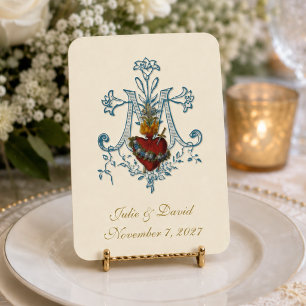 Catholic Wedding Elegant Favour Holy Card