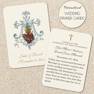 Catholic Wedding Elegant Favour Holy Card