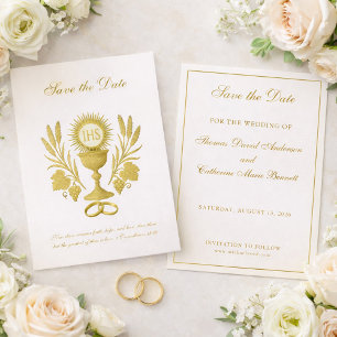 Catholic Wedding Elegant Save the Date