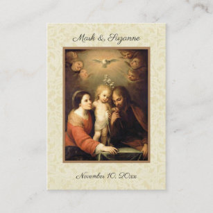 Catholic Wedding Favour Holy Family Holy Card
