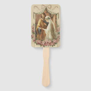 Catholic Wedding Floral Summer Spring Elegant Hand Fan