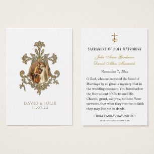 Catholic Wedding Holy Card Traditional