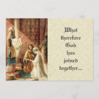 Catholic Wedding Mary Joseph Lace Invitation