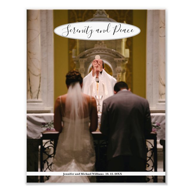 Catholic Wedding Mass Photo Template 8 x 10 Print (Front)