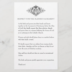 Catholic Wedding Modest Church Attire for Guests Stationery