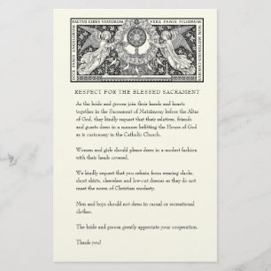 Catholic Wedding Modest Church Attire for Guests Stationery