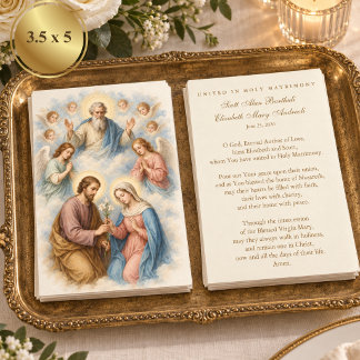 Catholic Wedding Prayer Card Betrothal 