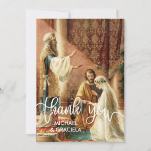 Catholic Wedding Prayer Card   Thank You Overlay