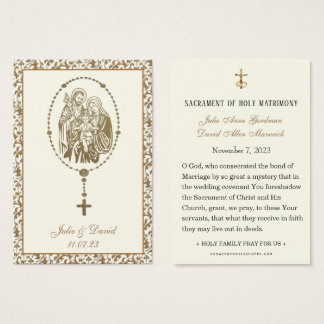 Catholic Wedding Prayer Holy Family