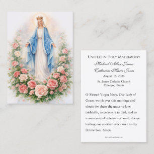 Catholic Wedding Prayer Our Lady of Grace Business Card