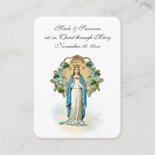 Catholic Wedding Virgin Mary Religious Holy Card