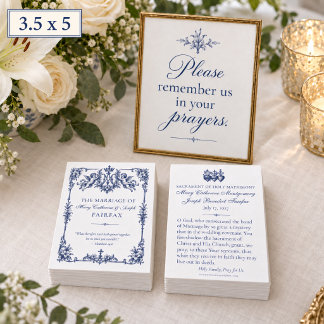 Catholic Wedding with Marian Monogram & Angels Card