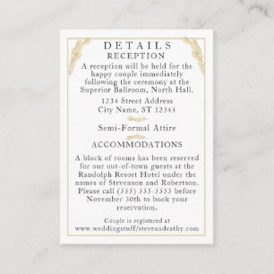 Catholic Winter Wedding Details Enclosure Card