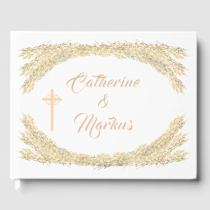 Catholic Winter Wedding  Guest Book
