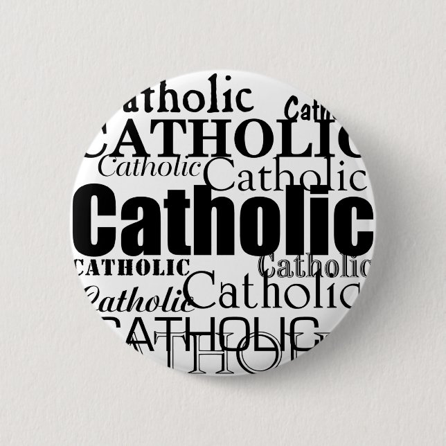 Catholic Word 2 Inch Round Button (Front)