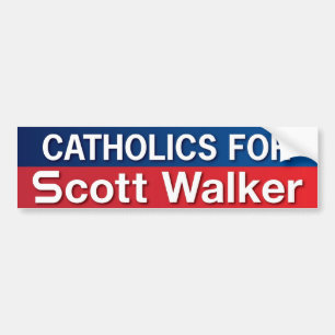 Catholics for Scott Walker Bumper Sticker