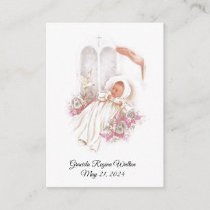 Catholique Baby Girl Baptismal Remembrasser Carte 