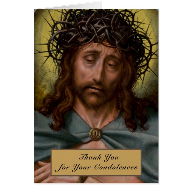 Catholique Jésus-homme des douleurs Prière funérai (Devant)