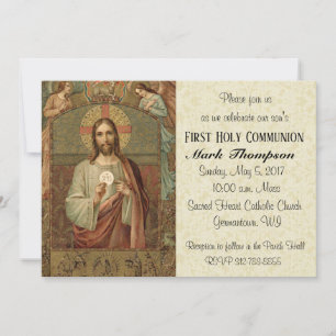 Catholique Jésus Première communion Invitations