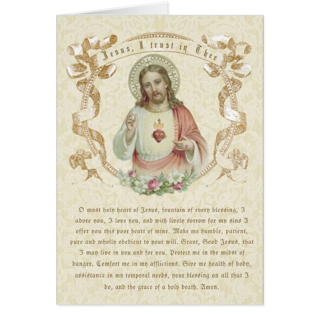 Catholique Jésus Religieux Divin Prière de Miséric (Devant)