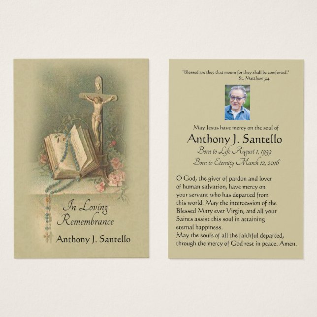 Catholique Jésus - Sympathie Prière Carte Sainte (Devant & derrière)