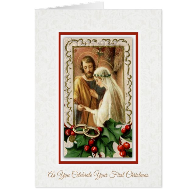Catholique Première Mariée de Noël Groom Religieux (Devant)