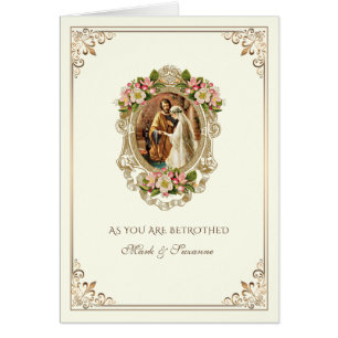 Catholique Prière Betrothal Carte Félicitations