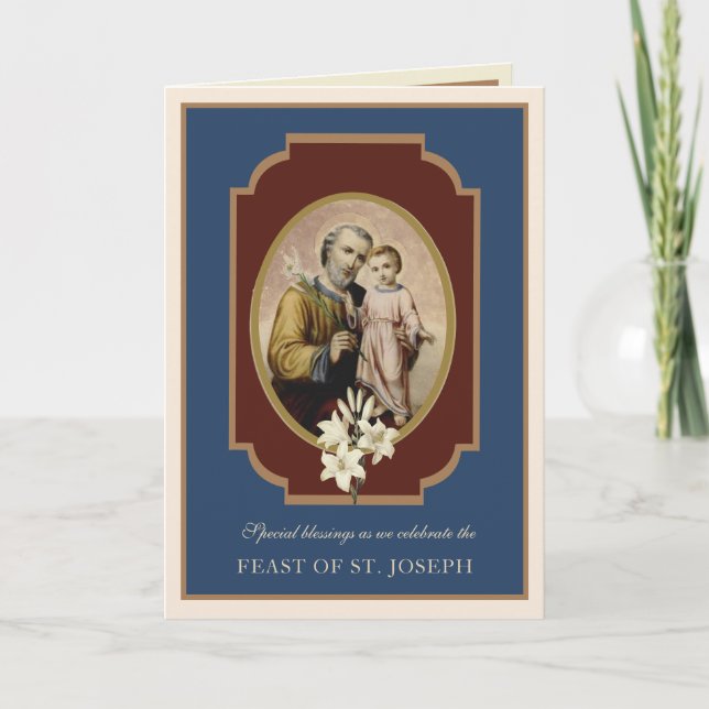 Catholique Saint-Joseph Fête de la carte de prière (Devant)