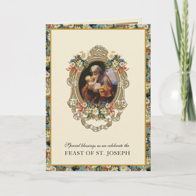 Catholique Saint-Joseph Fête de la carte de prière (Devant)