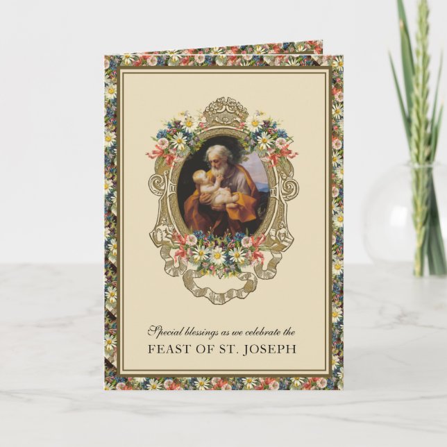 Catholique Saint-Joseph Fête de la carte de prière (Devant)
