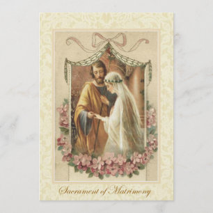 Catholique traditionnelle Faire-part de mariage nu