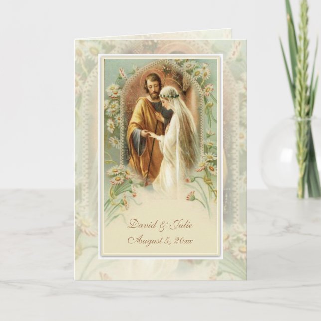 Catholique traditionnelle Faire-part de mariage nu (Devant)