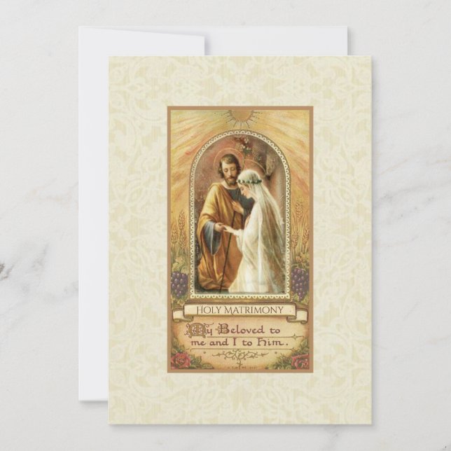 Catholique traditionnelle Faire-part de mariage nu (Devant)