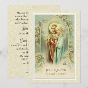 Catholique traditionnelle Faire-part de mariage nu