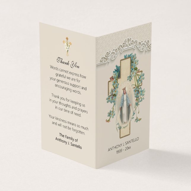 Catholique Vierge Marie Prière Carte Sainte (Extérieur)