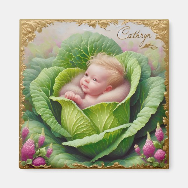 CATHRYN ~ In the Cabbage Patch ~  Magnet (Front)