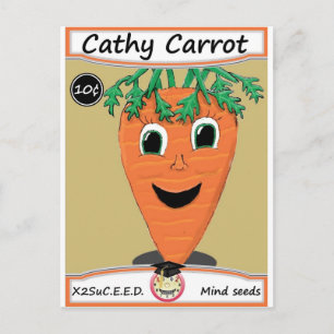 Cathy Carrot Seed Packet 1 Postcard