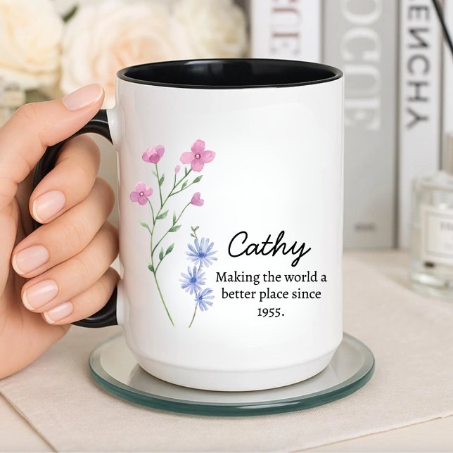 Cathy Making the world a better place since 1955. Mug (Creator Uploaded)