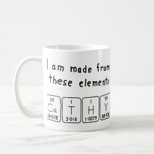 Cathy periodic table name mug