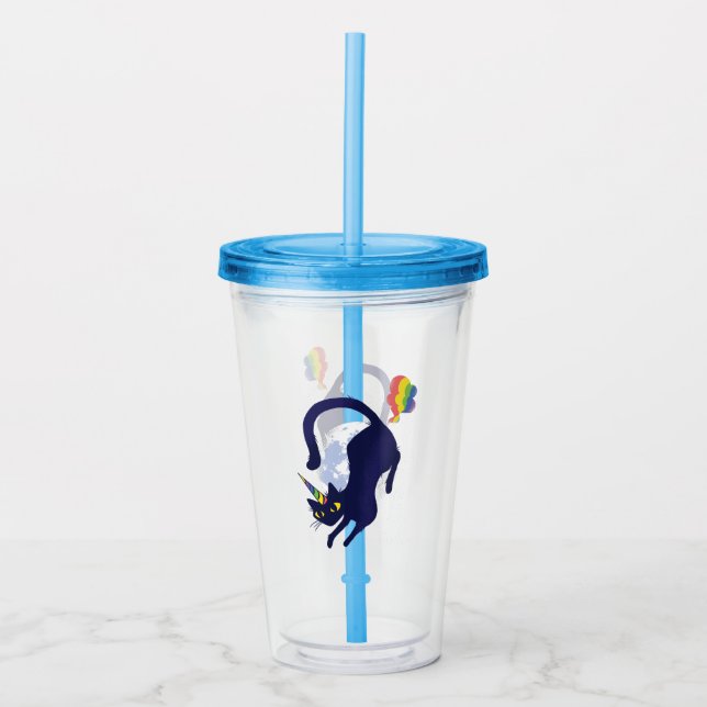 Caticorn Acrylic Tumbler (Front)