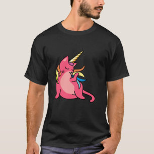 Caticorn Cartoon Cat Cute and Colourful Unicorn T-Shirt