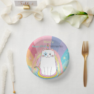 Caticorn Cat Meow-Gical Birthday Kid Paper bowl Plate