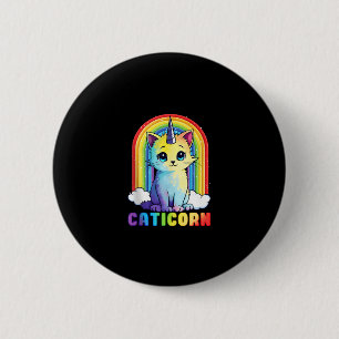 Caticorn cute cat unicorn funny design for Women G 2 Inch Round Button
