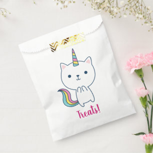 Caticorn   Favor Bag   White