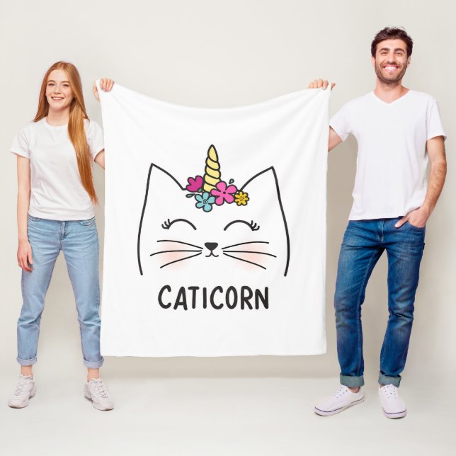 Caticorn Fleece Blanket (In Situ)