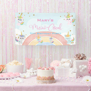 Caticorn Meow-Gical Birthday Banner