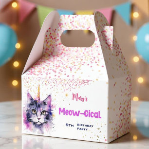 Caticorn Meow-Gical Birthday Favor Box