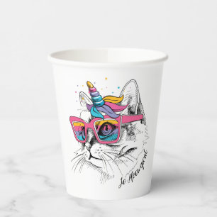 Caticorn So Meowgical Paper Cups